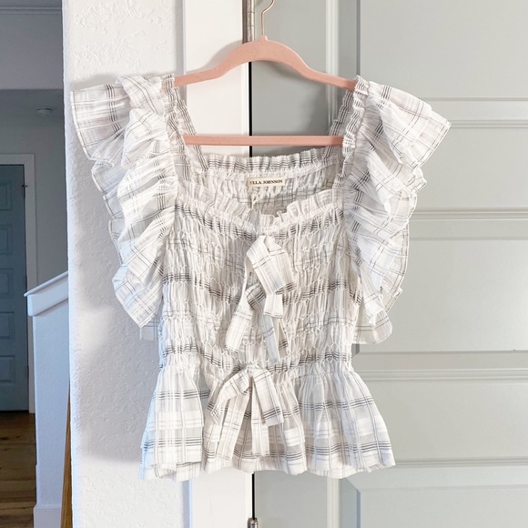 Ulla Johnson NWT Camille Ruffle Bow Tank Blouse - Picture 3 of 7